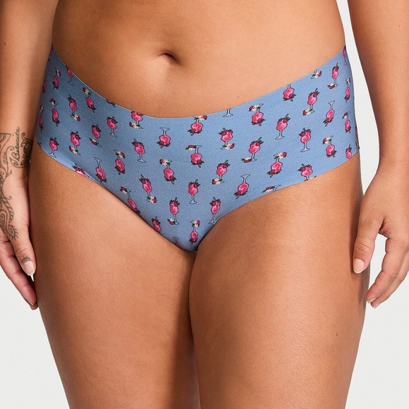 Victoria's Secret No Show Cheeky Panty Faded Denim Daiquiris M NEW - Picture 3 of 5
